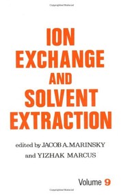 Cover of Ion Exchange and Solvent Extraction by Yizhak Marcus