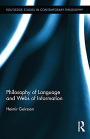 Front cover of Philosophy of language and webs of information by Heimir Geirsson