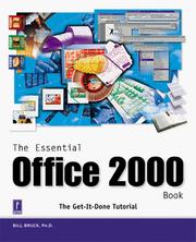Front cover of The essential Office 2000 book by Bill Bruck