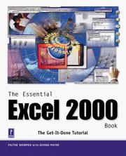 Front cover of The essential Excel 2000 book by Faithe Wempen
