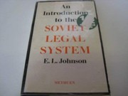 Front cover of Introduction to the Soviet legal system by Edward Lea Johnson
