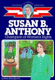 Cover of Susan B. Anthony by Helen Albee Monsell