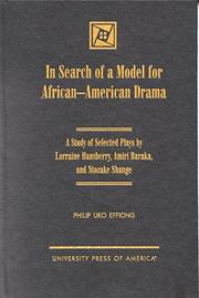 Front cover of In search of a model for African-American drama by Philip U. Effiong