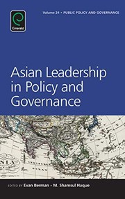 Front cover of Asian Leadership in Policy and Governance by Evan Berman