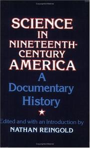 Cover of Science in nineteenth-century America by Nathan Reingold