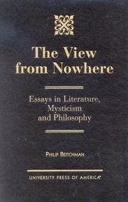 Cover of The view from nowhere by Philip Beitchman