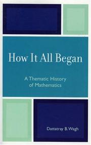 Cover of How it All Began by Dattatray B. Wagh