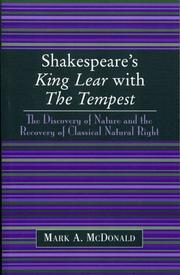 Cover of Shakespeare's King Lear with The tempest by Mark A. McDonald