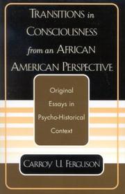 Front cover of Transitions in Consciousness from an African American Perspective by Carroy U. Ferguson
