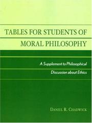 Front cover of Tables for Students of Moral Philosophy by Daniel R. Chadwick