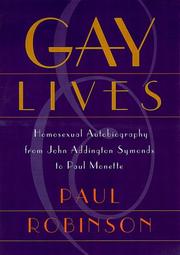 Front cover of Gay Lives by Paul A. Robinson