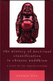 Cover of The History of Doctrinal Classification in Chinese Buddhism by Chanju Mun