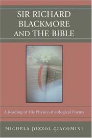 Front cover of Sir Richard Blackmore and the Bible by Michela Pizzol Giacomini