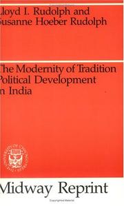 Front cover of Modernity of Tradition by Lloyd I. Rudolph