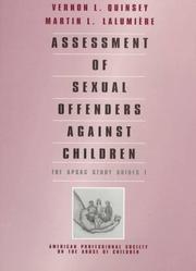 Cover of Assessment of sexual offenders against children by Vernon L. Quinsey