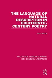 Cover of Language of Natural Description in Eighteenth-Century Poetry by John Arthos