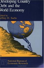 Cover of Developing country debt and the world economy by Jeffrey D. Sachs