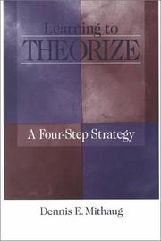 Cover of Learning to Theorize by Dennis E. Mithaug