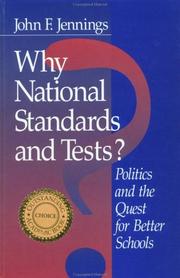 Front cover of Why national standards and tests? by John F. Jennings