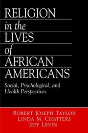 Front cover of Religion in the lives of African Americans by Robert Joseph Taylor