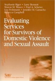 Cover of Evaluating services for survivors of domestic violence and sexual assault by Stephanie Riger