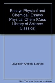 Cover of Opuscules physiques et chimiques by Antoine Laurent Lavoisier
