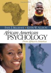 Cover of African American psychology by Faye Z. Belgrave