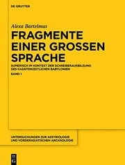 Front cover of Fragmente Einer Großen Sprache by Alexa Sabine Bartelmus