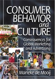 Front cover of Consumer behavior and culture by Marieke K. de Mooij