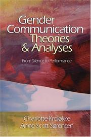 Front cover of Gender communication theories & analyses by Charlotte Kroløkke