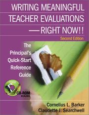 Front cover of Writing meaningful teacher evaluations--right now! by Cornelius L. Barker
