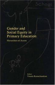 Front cover of Gender and Social Equity in Primary Education by Vimala Ramachandran