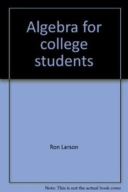 Cover of Algebra for College Students by Ron Larson