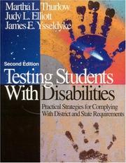 Cover of Testing students with disabilities by Martha L. Thurlow