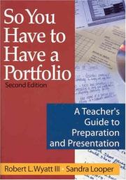 Front cover of So you have to have a portfolio by Robert Lee Wyatt