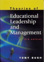 Cover of Theories of Educational Leadership and Management by Tony Bush
