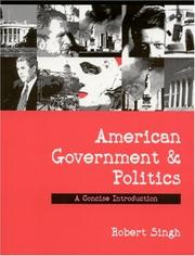 Front cover of American government and politics by Robert Singh