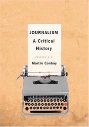 Cover of Journalism by Martin Conboy