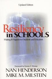 Cover of Resiliency in schools by Nan Henderson
