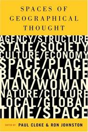 Front cover of Spaces of geographical thought by Paul J. Cloke