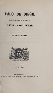 Front cover of Palo de ciego by Rafael Hernando y Palomar