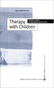 Cover of Therapy with children by Debbie Daniels