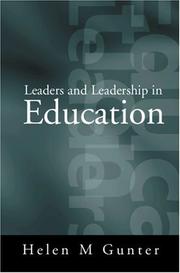Front cover of Leaders and leadership in education by Helen Gunter