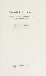 Front cover of Discontinuity in Learning by Andrea R. English