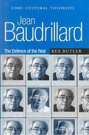 Cover of Jean Baudrillard by Rex Butler