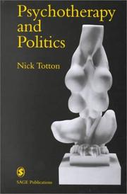 Front cover of Psychotherapy and Politics by Nick Totton