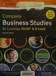 Cover of Complete business studies for Cambridge IGCSE & O level by Brian Titley