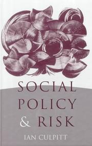 Front cover of Social policy and risk by Ian Culpitt