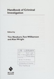 Front cover of HANDBOOK OF CRIMINAL INVESTIGATION; ED. BY TIM NEWBURN by Tim Newburn