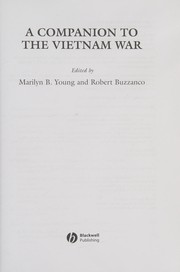 Front cover of A companion to the Vietnam War by Marilyn Blatt Young